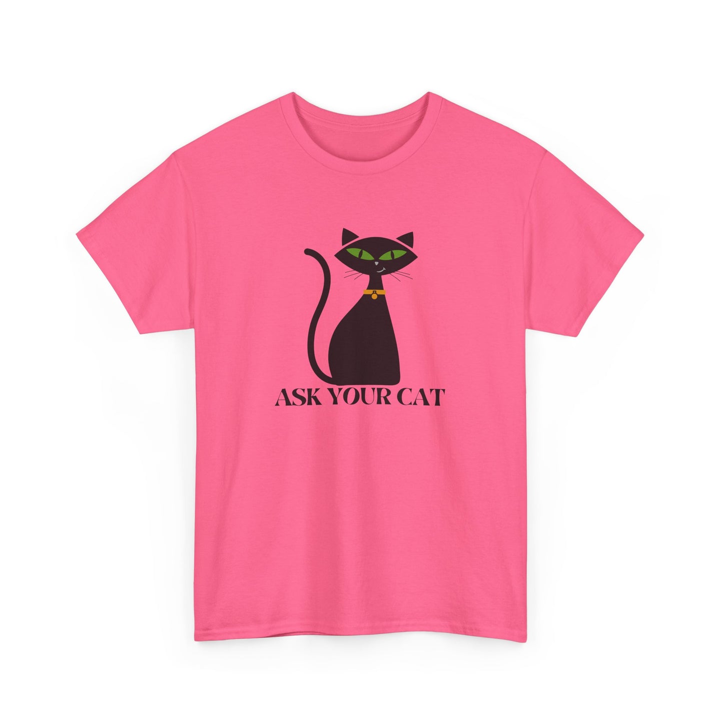 ASK YOUR CAT TEE - BLACK CAT