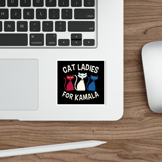 CAT LADIES FOR KAMALA VINYL STICKER DECAL