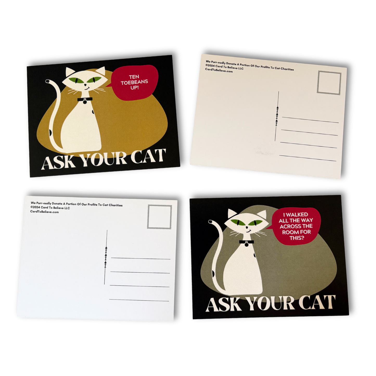 ASK YOUR CAT FOUR POSTCARD SET