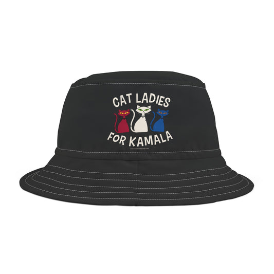 CAT LADIES FOR KAMALA BUCKET HAT