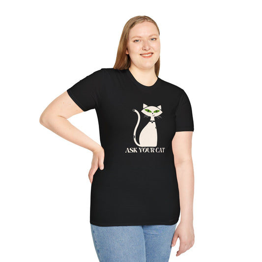 ASK YOUR CAT UNISEX LOGO TEE